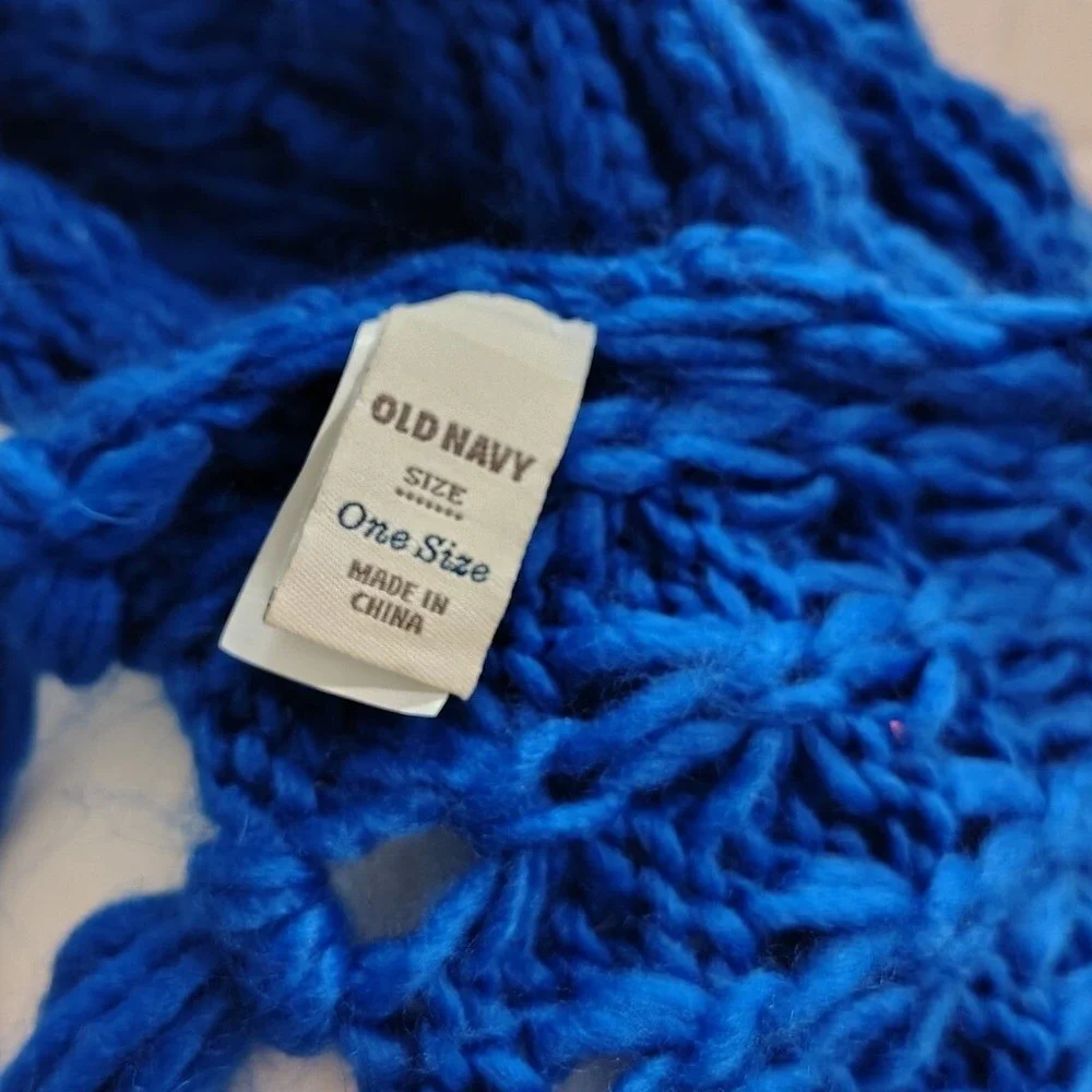 Old Navy‎ Knit Scarf Bright Blue 76